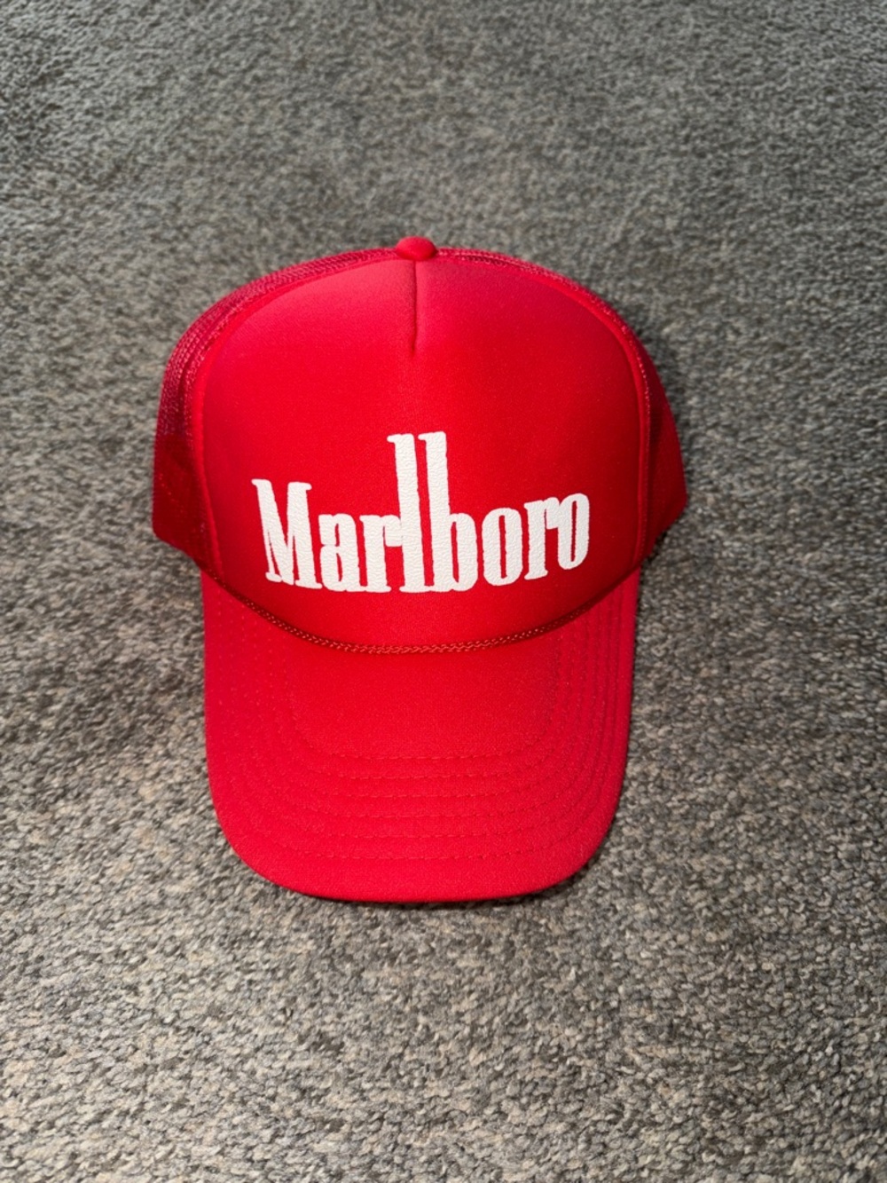 Marlboro Bright Red Mesh Logo Cap NEVER WORN